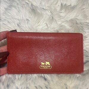 Coach  Leather Check book